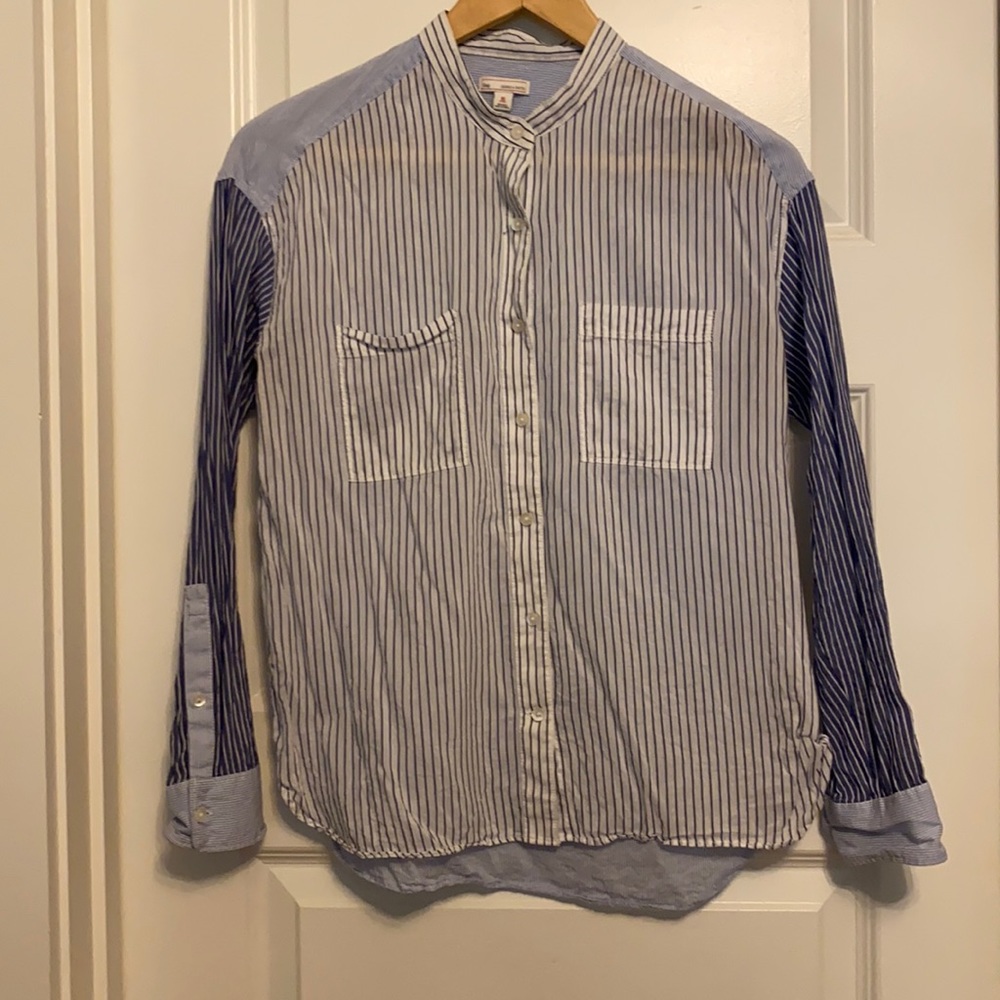 Gap blue cotton stripe button down